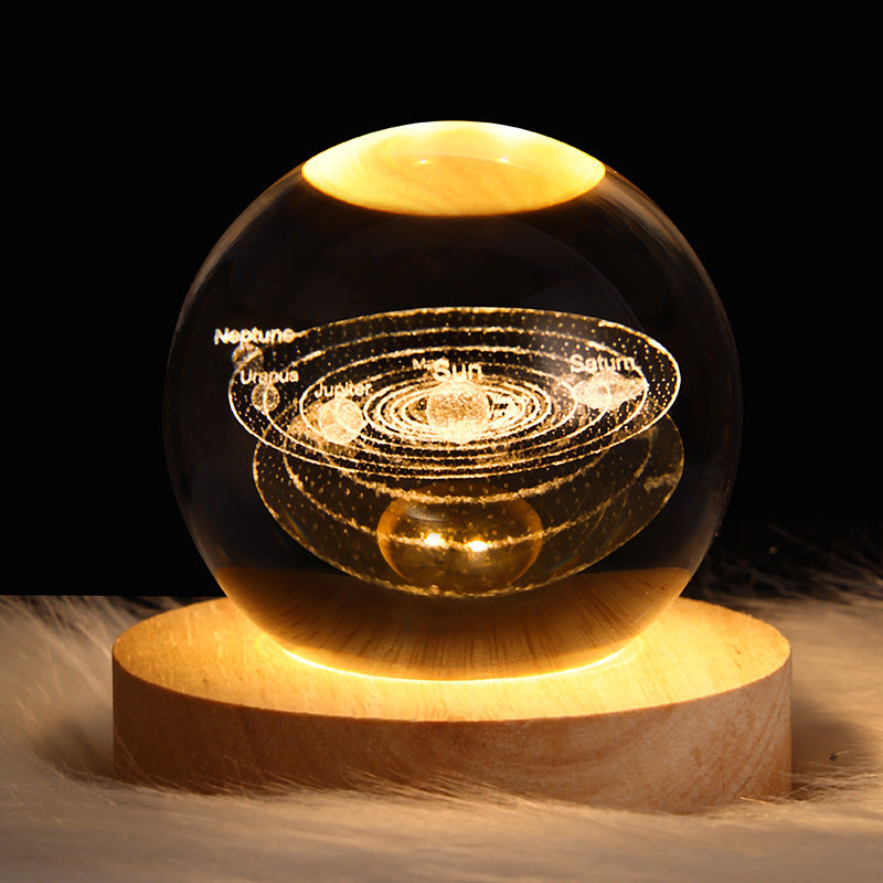 3D GLOWING CRYSTAL GLOBE