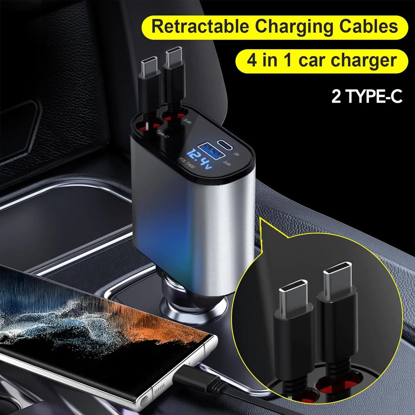 4 in 1 Fast Car Charger